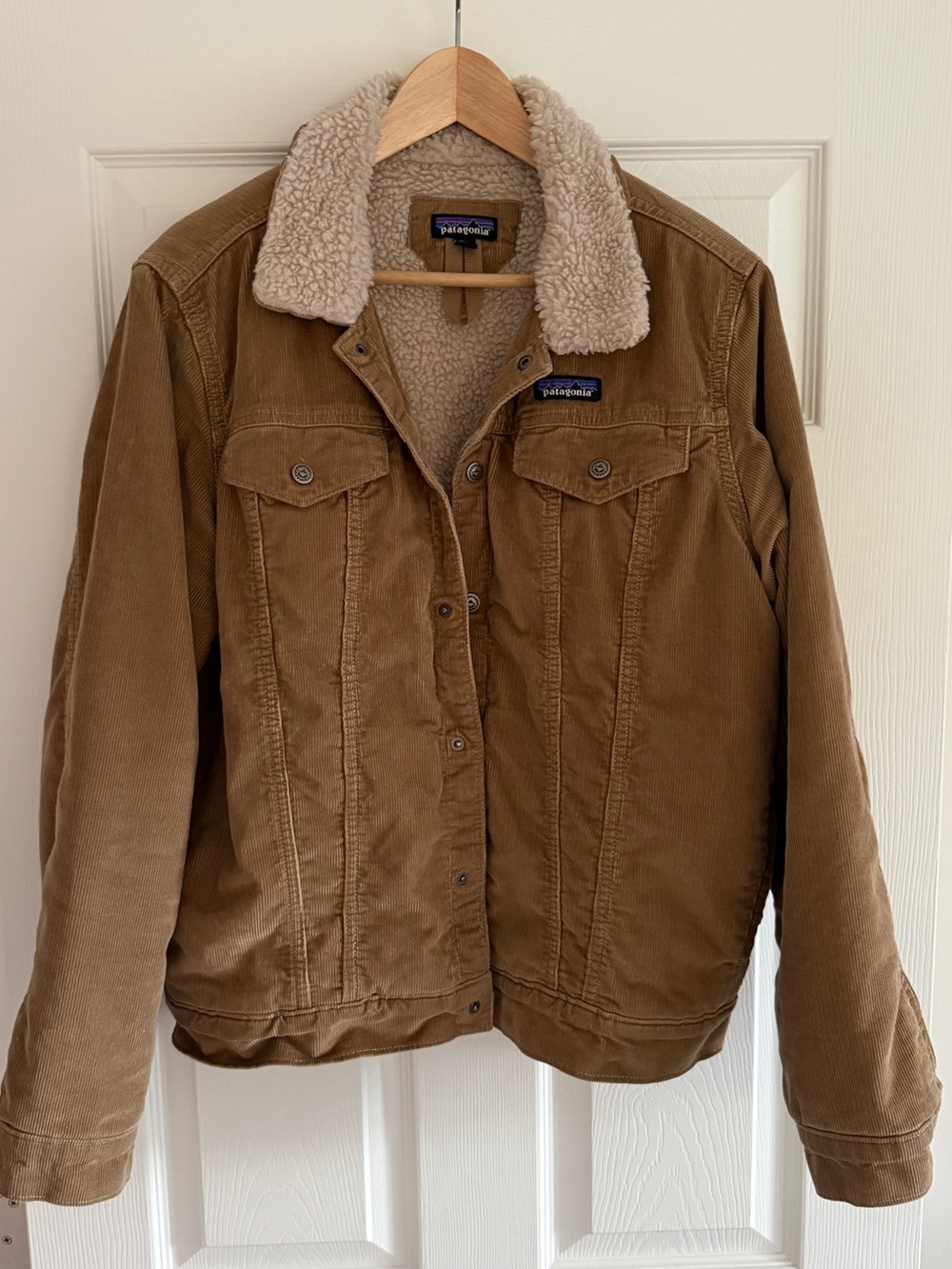 Patagonia Tan Corduroy Sherpa Jacket